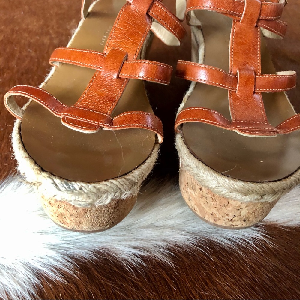 Tapeet Orange Strappy Playform Sandals size 8.5 - Picture 6 of 8